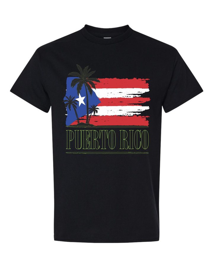 Camiseta Banderas con Palmeras