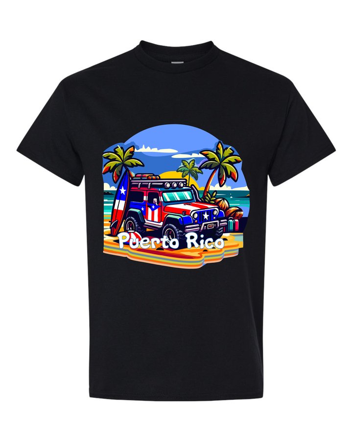 Camiseta Jeep en la Playa