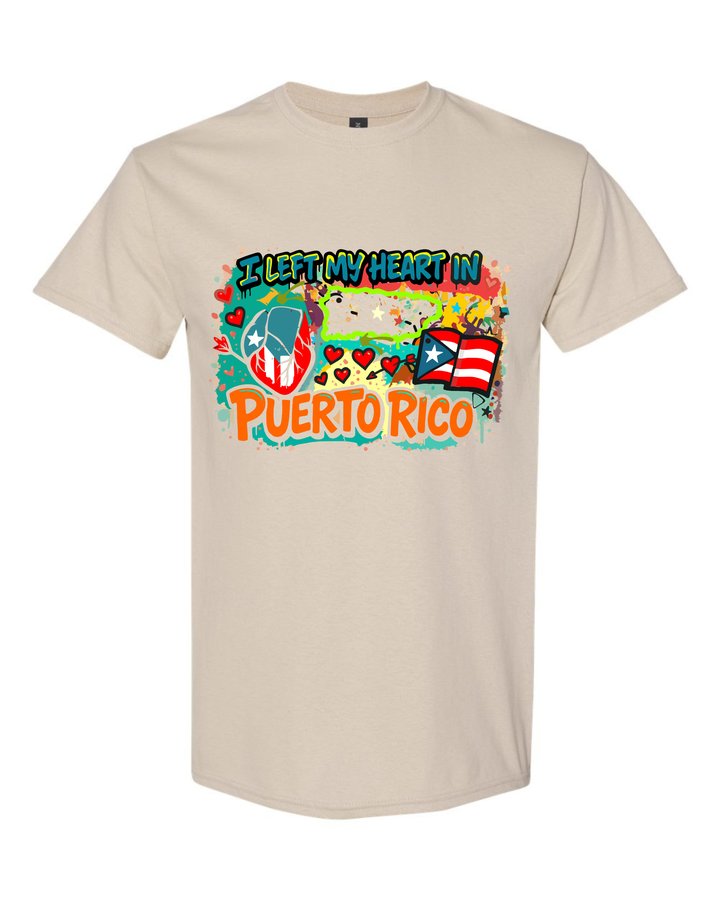 Camiseta Mi Corazón Está en Puerto Rico