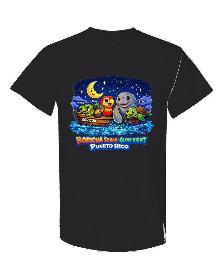 Camiseta Boricua Squad Glow Night