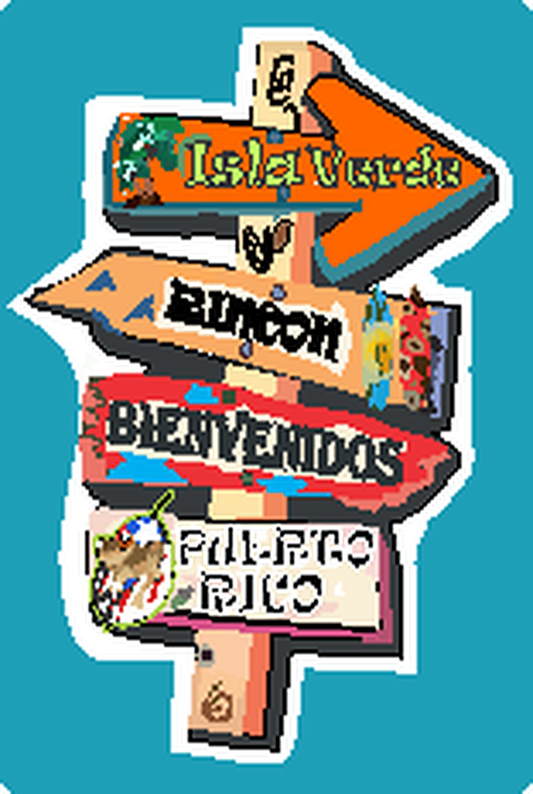 Imán Signpost · Isla Verde / Rincón