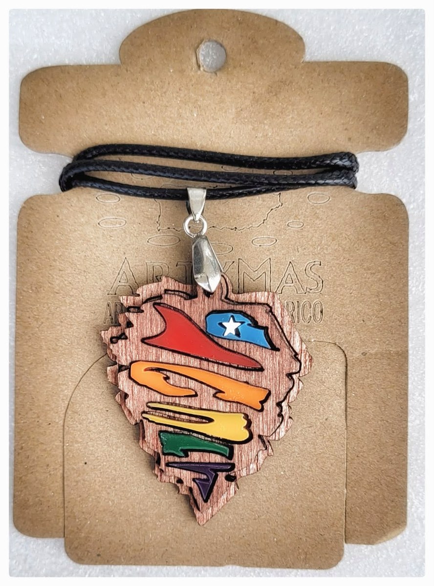 Collar Mapa Bandera Relieve