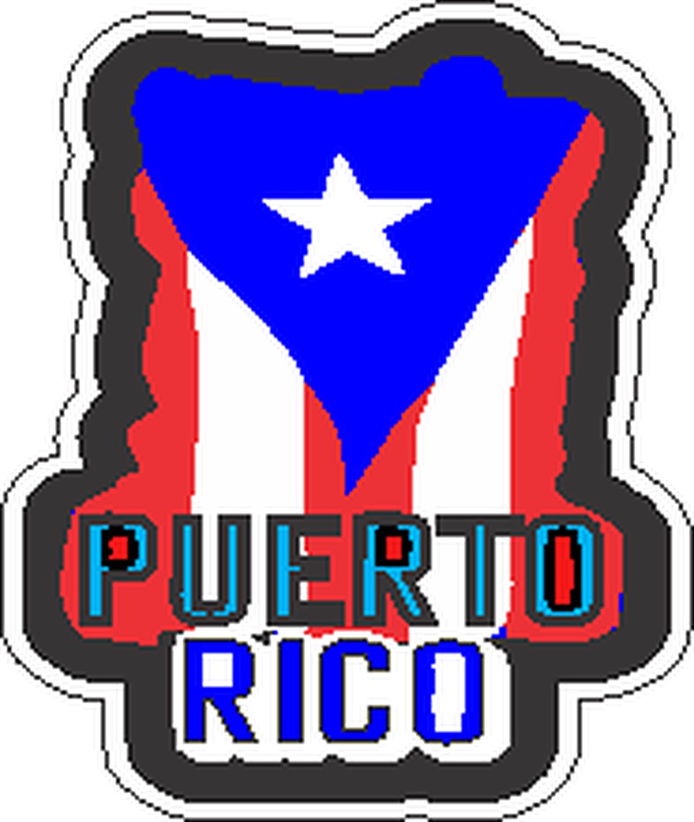 Sticker Bandera Colores Silueta