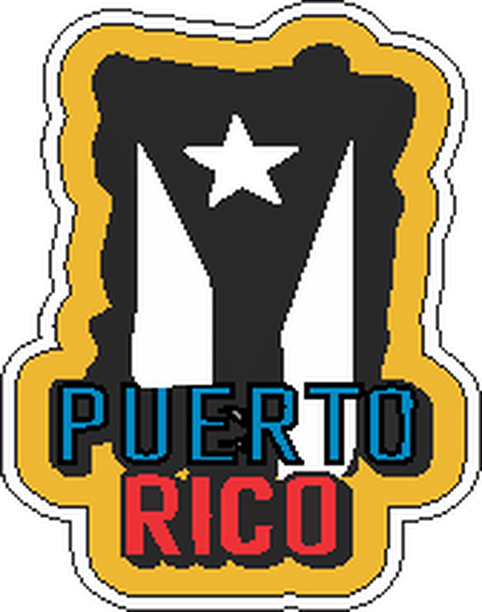 Sticker Bandera Negra Silueta