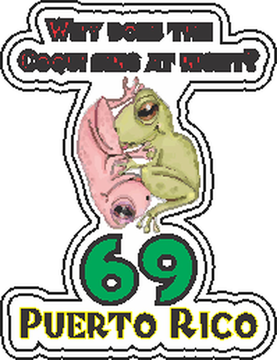 Sticker Coquí 69 Puerto Rico