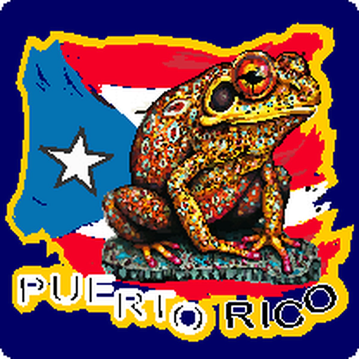 Sticker Coquí Estrellado