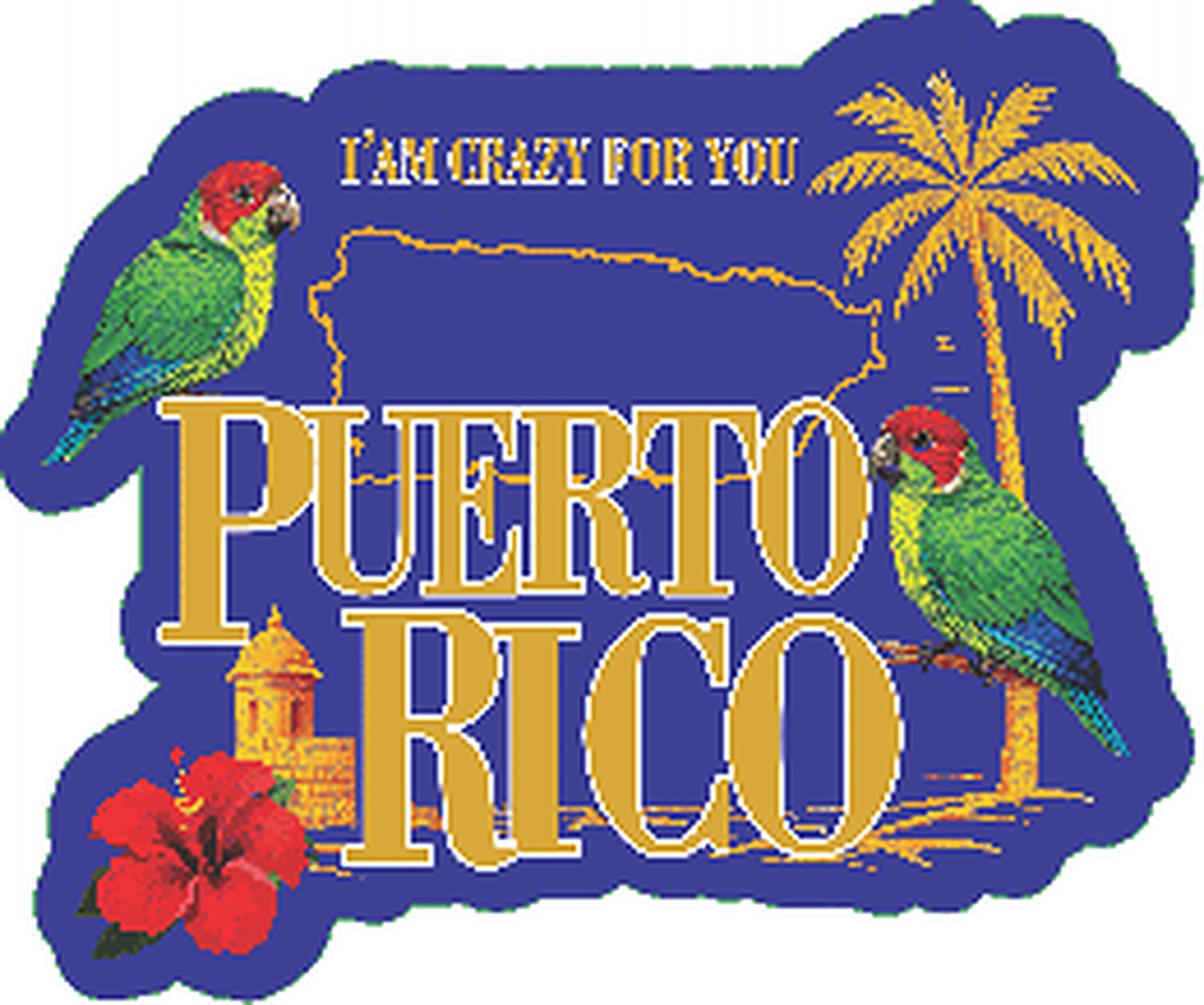 Sticker I'm Crazy Over Puerto Rico