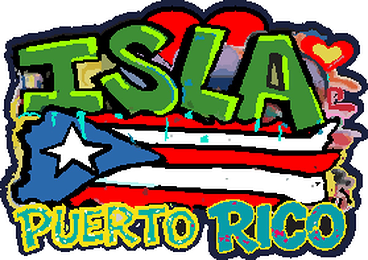 Sticker Isla Puerto Rico Graffiti