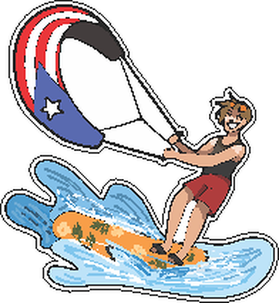 Sticker Kitesurfer Capa PR