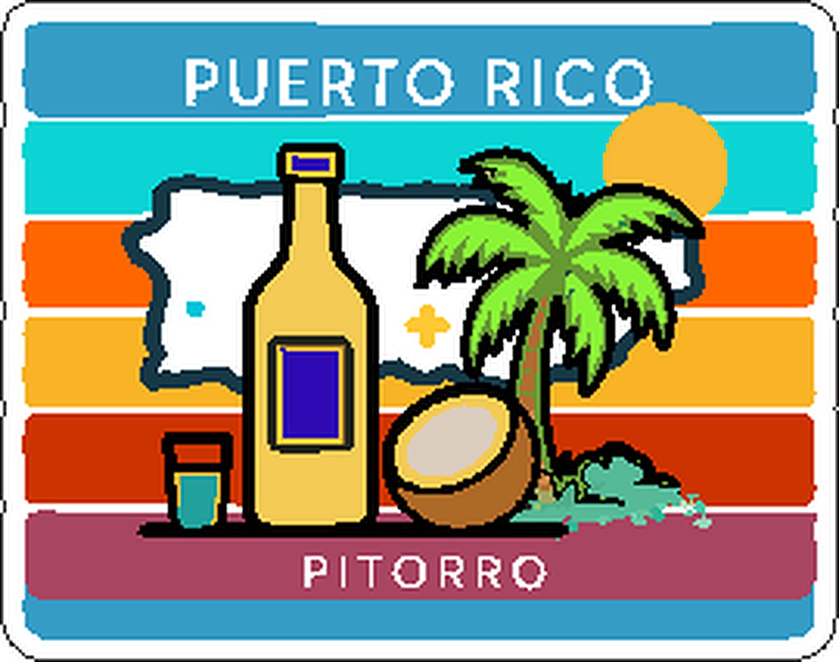 Sticker Pitorro Puerto Rico