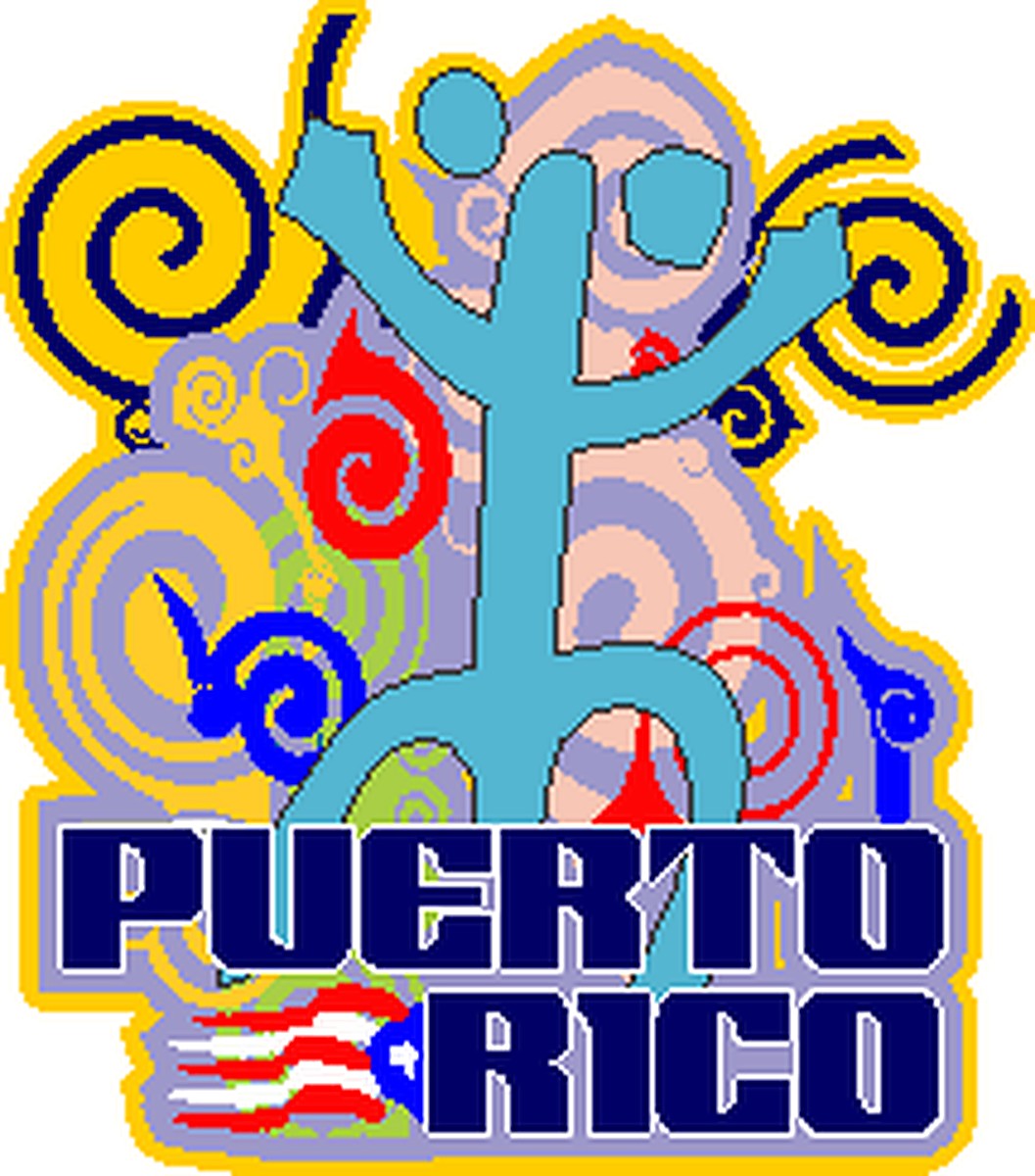 Sticker Puerto Rico Llave Abstracto