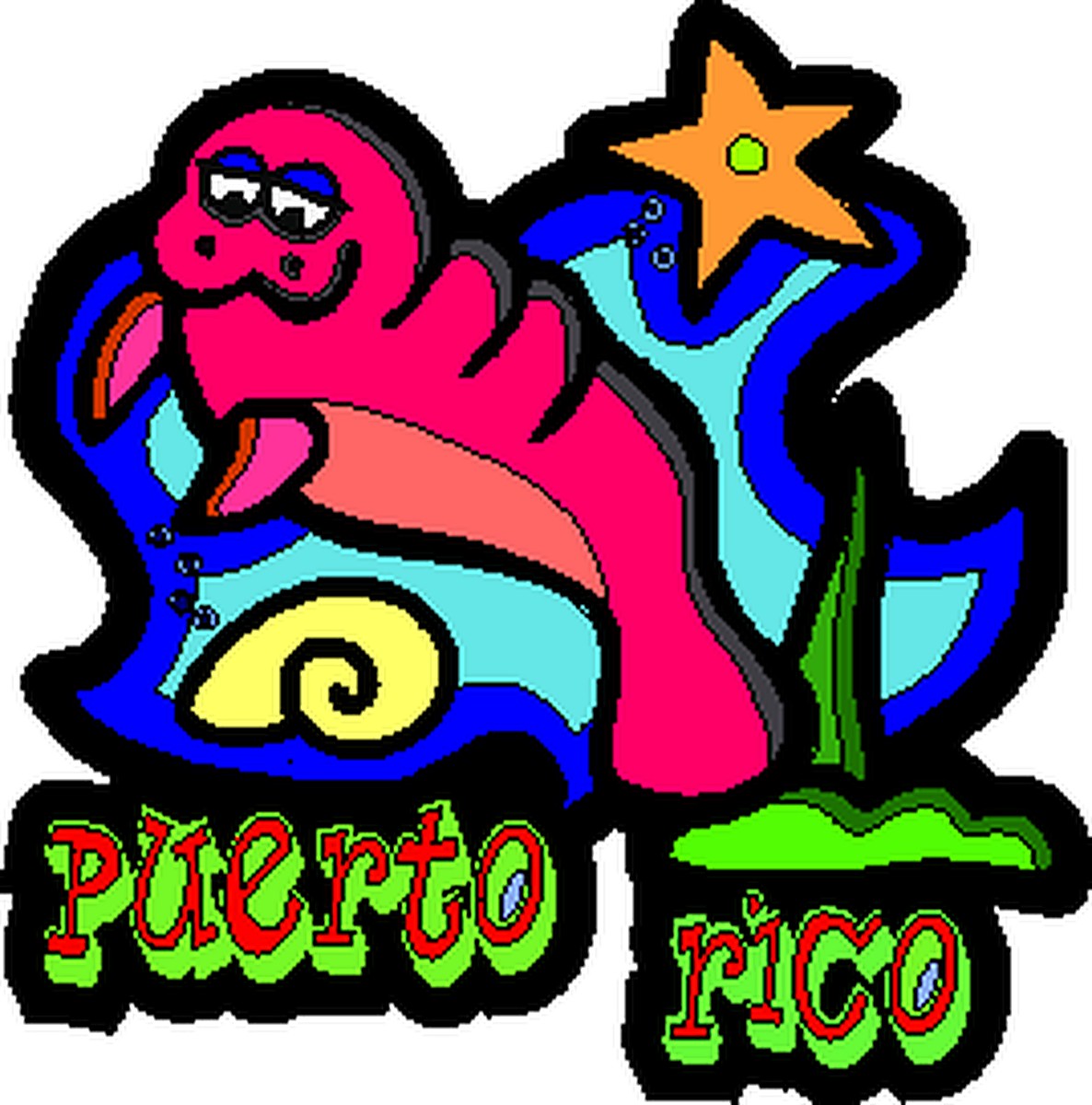 Sticker Pulpo Rosado del Mar PR
